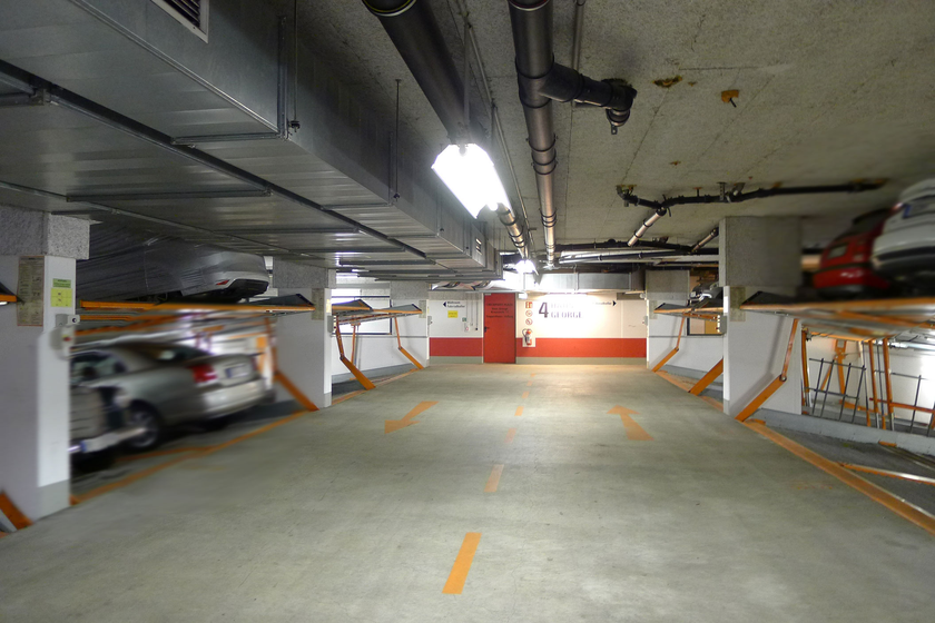 Blick in die Tiefgarage
