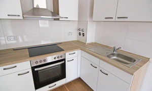 Küche mit Einbauküche