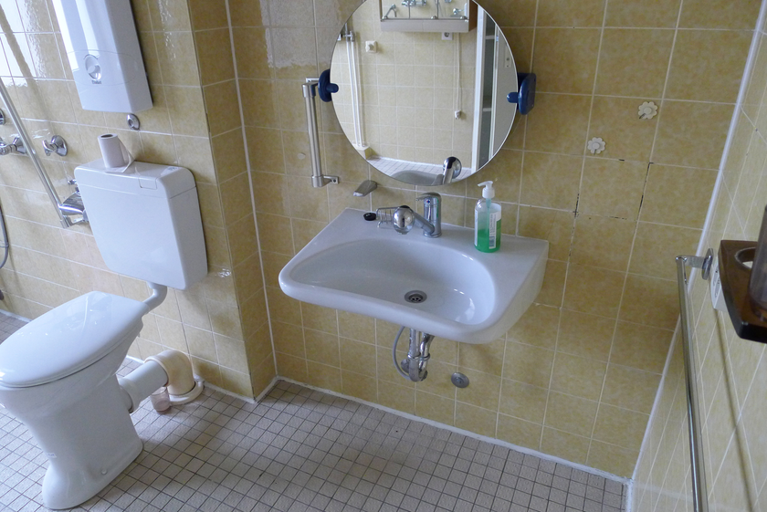 Blick in das Badezimmer