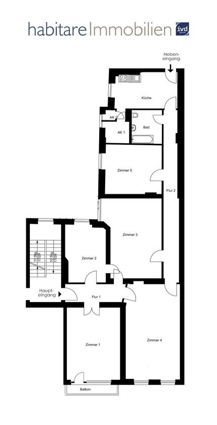 Grundriss der Wohnung