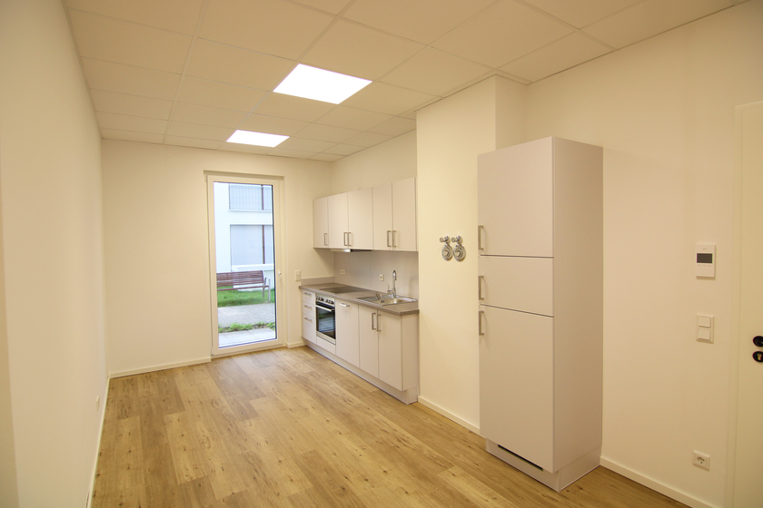 Küche mit Einbauküche