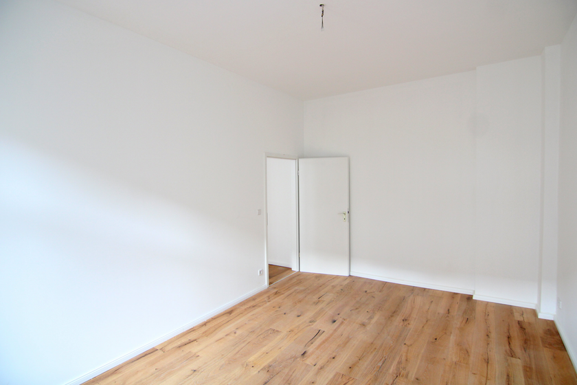 Blick in das Schlafzimmer