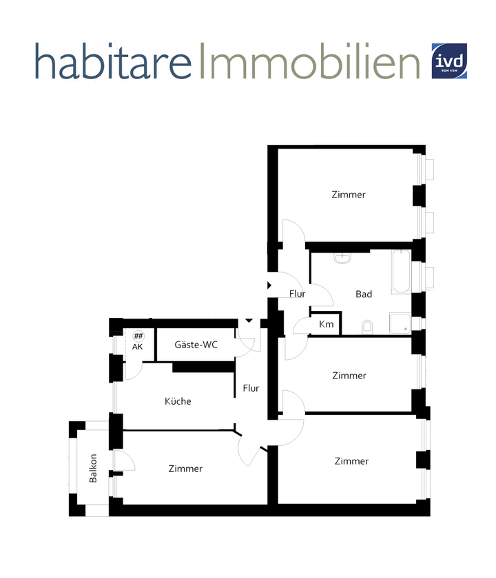 Attraktive Aufteilung