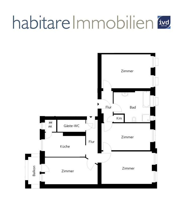 Attraktive Aufteilung