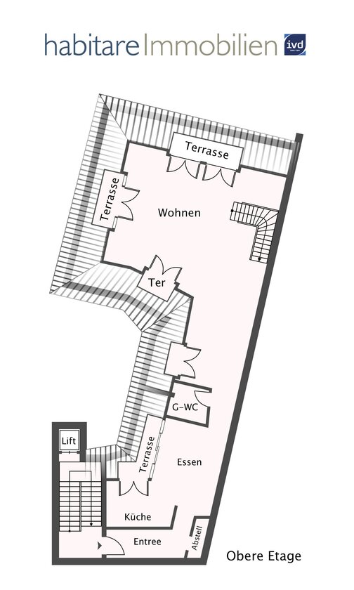 Grundriss: obere Ebene