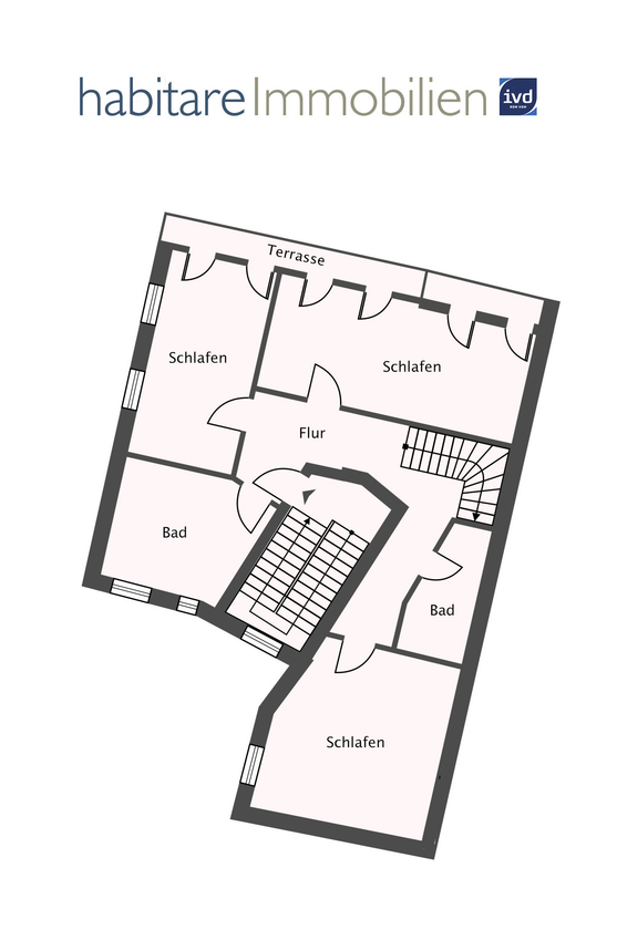 Grundriss: untere Etage