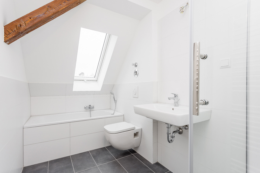 Hauptbad mit Wanne + Dusche