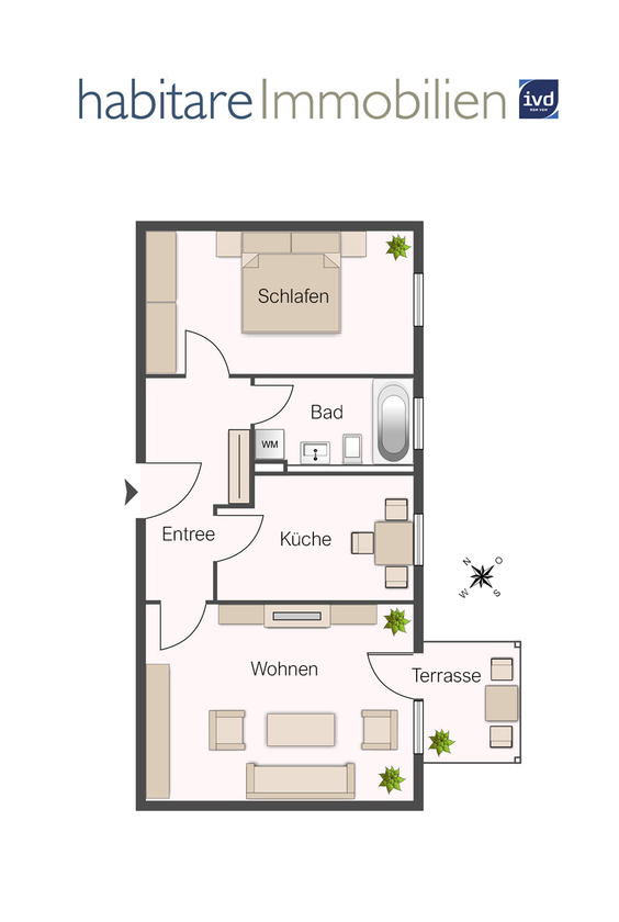 Wohnung 2: Perfekter Grundriss