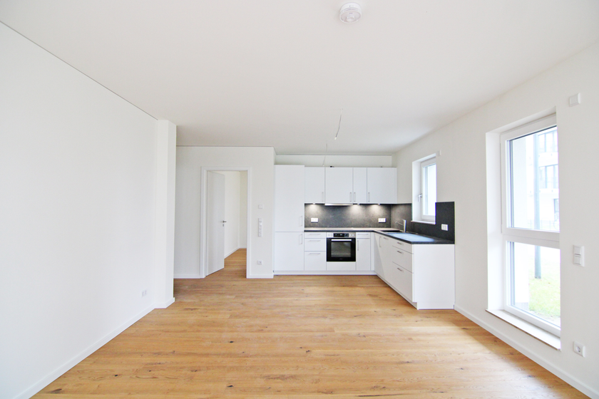 Wohnzimmer mit Süd-Terrasse