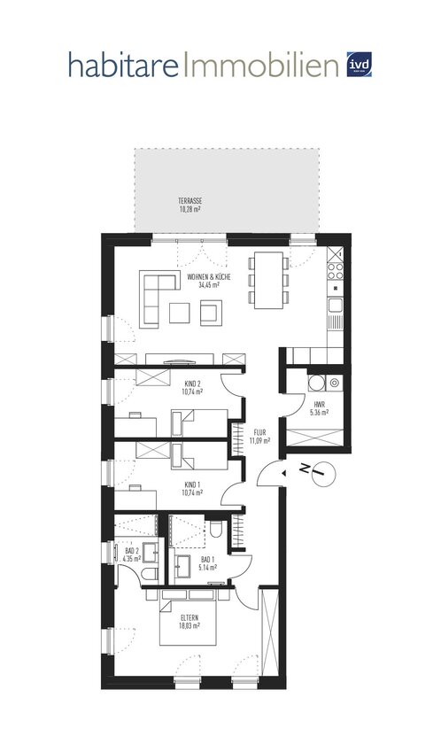 Exzellenter Grundriss