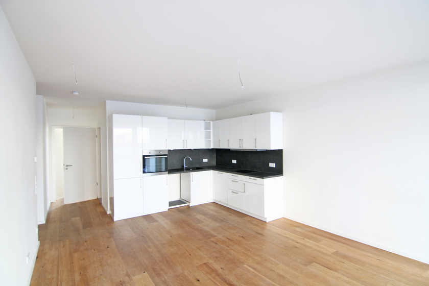 Wohnzimmer mit offener Küche