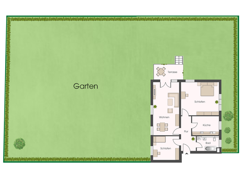 Sehr großer Garten!