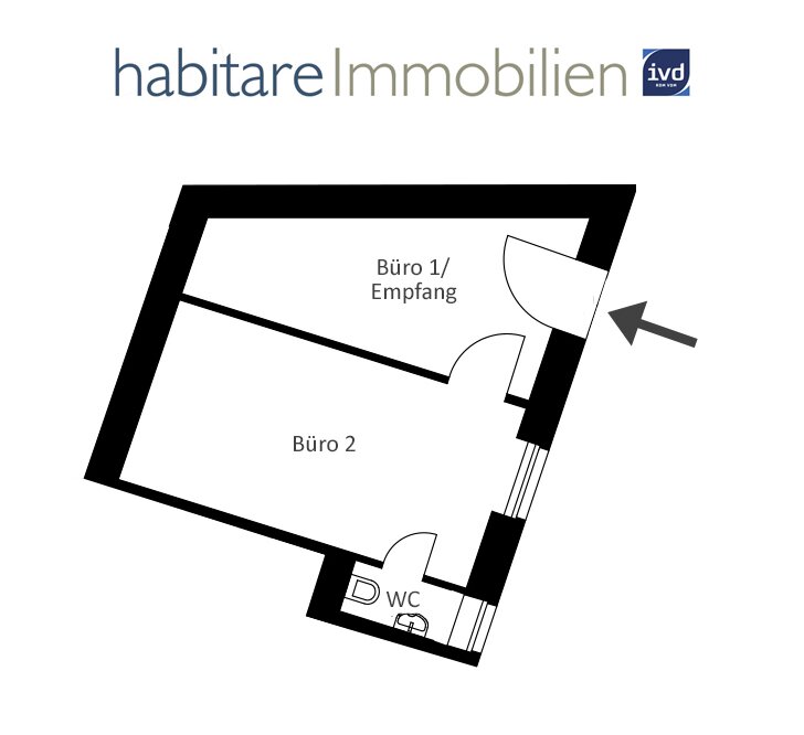 Grundriss der Mietfläche Grundriss der Mietfläche